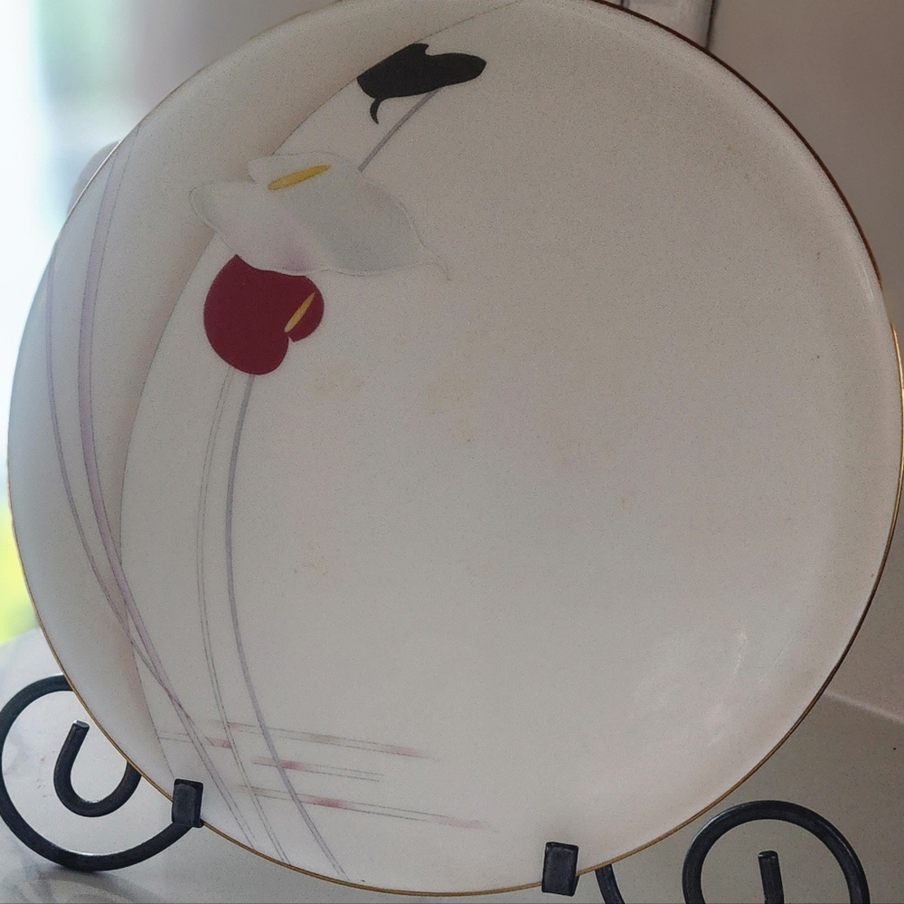 Mikasa Bone China FX007  Anthurium Japan Cake‎ Platter Plate 11.75